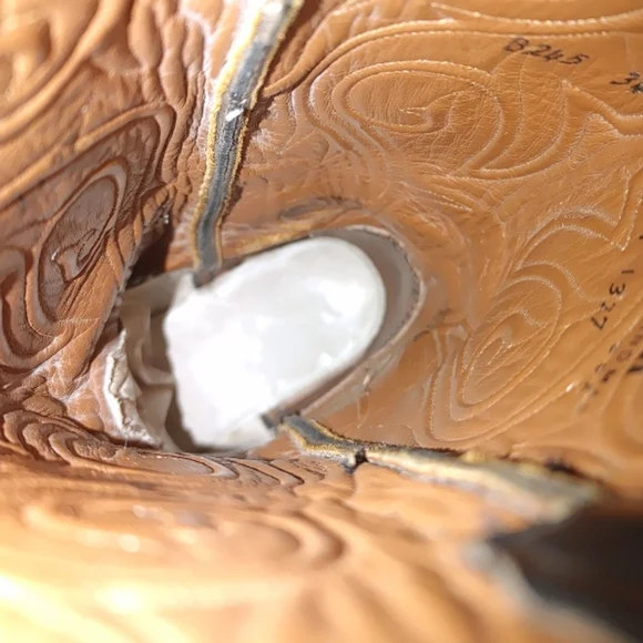 Black Jack Black Caimen Belly Leather Classic Western Cowboy Boots Mens Size 6 - Picture 13 of 15